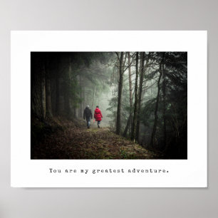 Minimalistisk foto- och skrivmaskinscaption liten poster