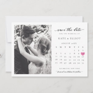 Minimalistisk Foto QR-kod Spara Datum Kalender Inbjudningar