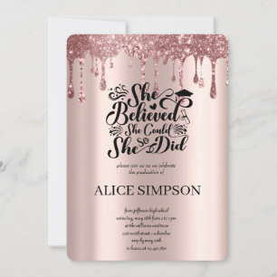 Minimalistisk foto Studenten i den moderna Chicen Inbjudningar