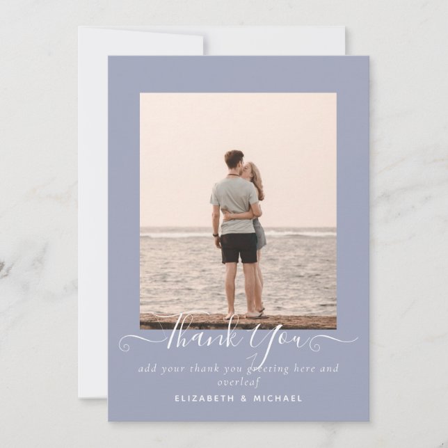 Minimalistisk FOTO TACK Dustig Blå (Framsida)