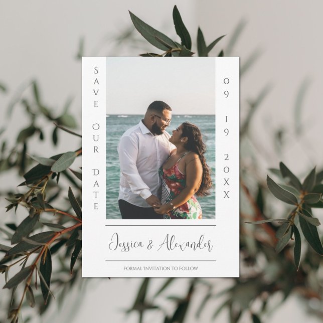 Minimalistisk Foto | Vit Spara Datum Spara Datumet (Skapare uppladdad)