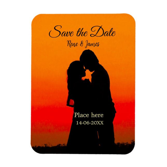 Minimalistisk foto vit svart klassisk elegant spar magnet (Vertikal)