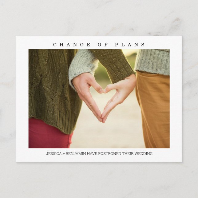 Minimalistisk fotoändring av vykort för planer (Framsida)