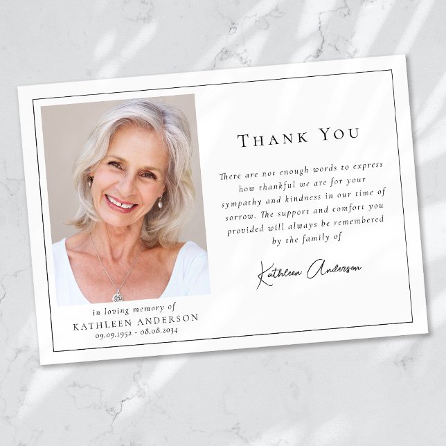 Minimalistisk fotobakgrund tack kort (Skapare uppladdad)