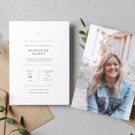 Minimalistisk fotobaptisim inbjudningar