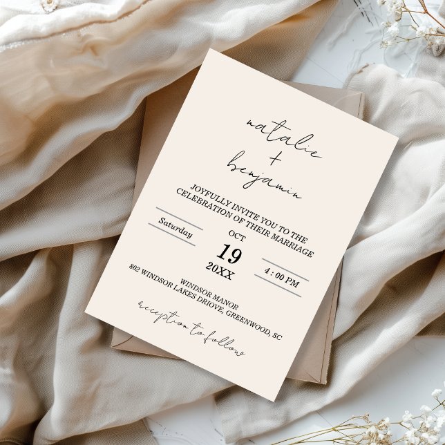 Minimalistisk Fotobekännelseinbjudan för Elopement (Skapare uppladdad)