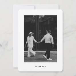 Minimalistisk Fotobryllop Tack Kort