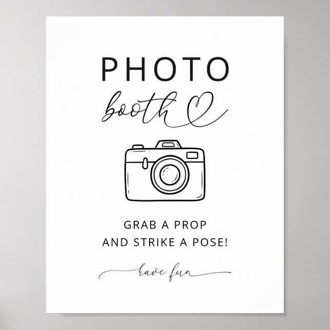 Minimalistisk fotobutikssköld Babykalas Poster (Framsidan)