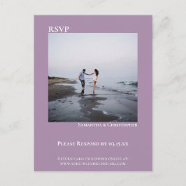 Minimalistisk fotoenkel Lavender-Bröllop OSA Vykort