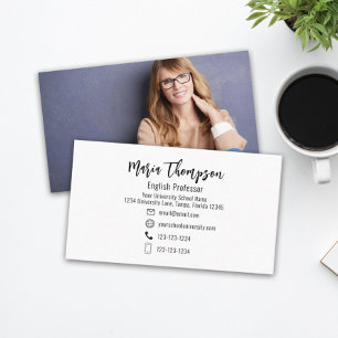 Minimalistisk fotoenkel Professionell av modern Ch Visitkort