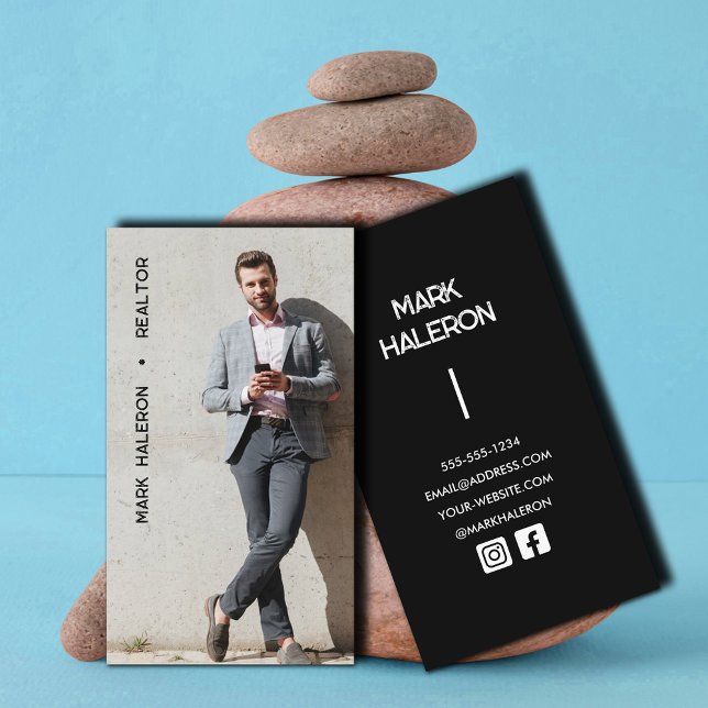 Minimalistisk fotoenkel visitkort (Minimalist Photo Simple Business Cards)