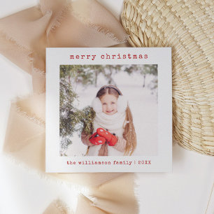 Minimalistisk fotofil i god jul-familjen julkort
