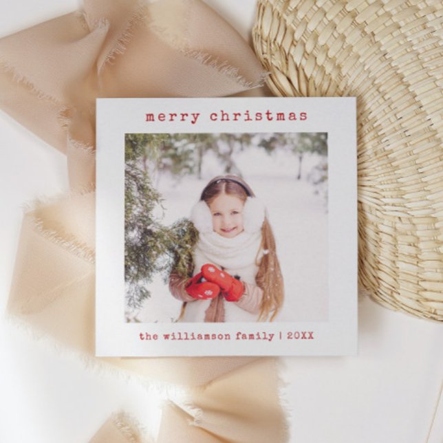 Minimalistisk fotofil i god jul-familjen | julkort (Skapare uppladdad)