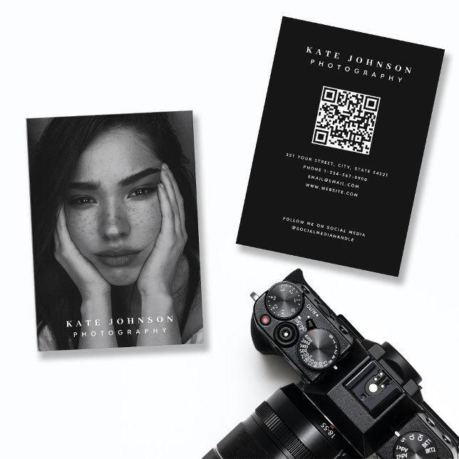 Minimalistisk fotofoto-Snyggt för Fullt Visitkort (Skapare uppladdad)