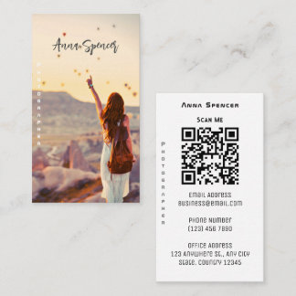 Minimalistisk fotofotofotoenkel Fullt Visitkort