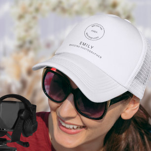 Minimalistisk fotograf av Logotyp Namn Bröllop Keps