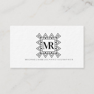 Minimalistisk Fotograf Deco Svart Visitkort