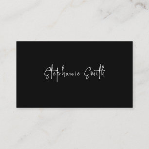 Minimalistisk fotograf Modern Black and White Visitkort