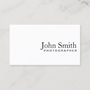 Minimalistisk fotograf visitkort