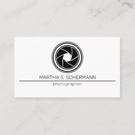 Minimalistisk Fotograf Visitkort