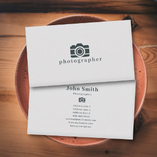 Minimalistisk fotograf visitkort