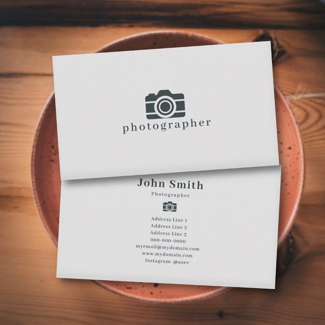 Minimalistisk fotograf visitkort (Minimalist Photographer Business Card)