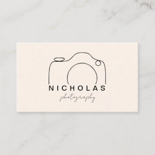 Minimalistisk fotografi av Beige och Black Visitkort