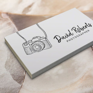Minimalistisk fotografi av Cute Camera Photography Visitkort