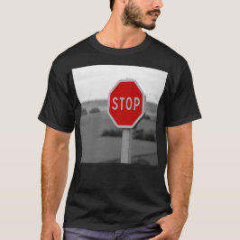Minimalistisk fotografi av Red Stop Road-signalen T Shirt