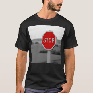 Minimalistisk fotografi av Red Stop Road-signalen T Shirt