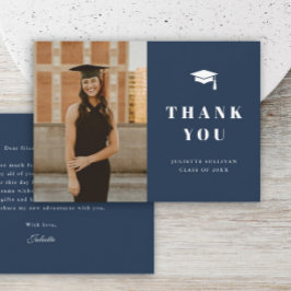 Minimalistisk Fotografi Examen Fest Tack Kort