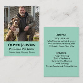 Minimalistisk fotohundtränare Professionell Anpass Visitkort