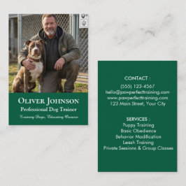 Minimalistisk fotohundtränare professionell anpass visitkort