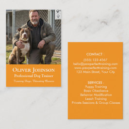 Minimalistisk fotohundtränare professionell anpass visitkort