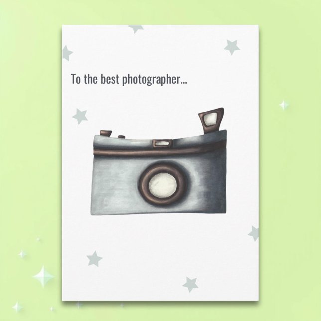 Minimalistisk fotokamera, bästa fotografifödelseda kort (Skapare uppladdad)