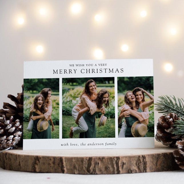 Minimalistisk fotokollage Modern jul Julkort (Skapare uppladdad)