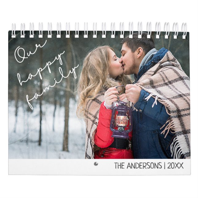 Minimalistisk fotomalender för familjen 2024 kalender (Omslag)