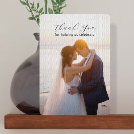 Minimalistisk fotomall Bröllop - tackkort Spara Datumet