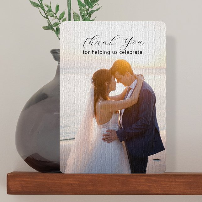 Minimalistisk fotomall Bröllop - tackkort Spara Datumet (Skapare uppladdad)