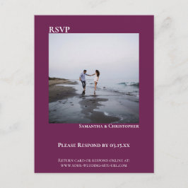 Minimalistisk fotomodern Cassis enkel Bröllop OSA Vykort