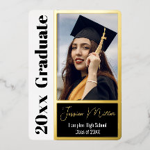 Minimalistisk fototexter till examensfest