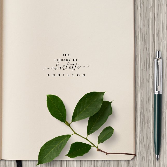Minimalistisk från Bibliotek i Elegantens skript Stämpel (Skapare uppladdad)
