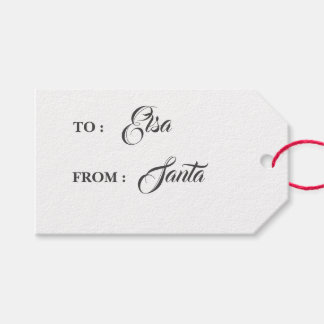Minimalistisk från jultomtens gift-Märkre Presentetikett
