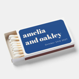 Minimalistisk Fransk Blue Retro Personligt bröllp