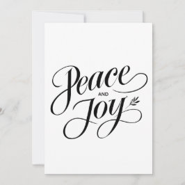 Minimalistisk fred och glädjens moderna icke-strid julkort