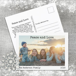 Minimalistisk Fred och Kärlek 3 Foto Helg Vykort