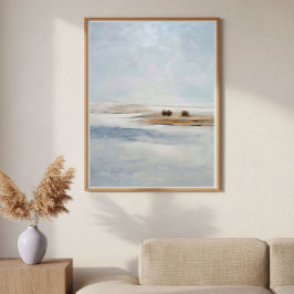 Minimalistisk frusen slätt abstrakt landskapsdekor poster