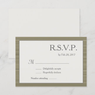 Minimalistisk, fryst osa av oliv grönt grått rand inbjudningar