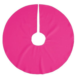 Minimalistisk fuchsia-shock rosa, fast, vanlig mod julgransmatta borstad polyester