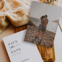 Minimalistisk Fullt foto Modern Calligraphy Bröllo